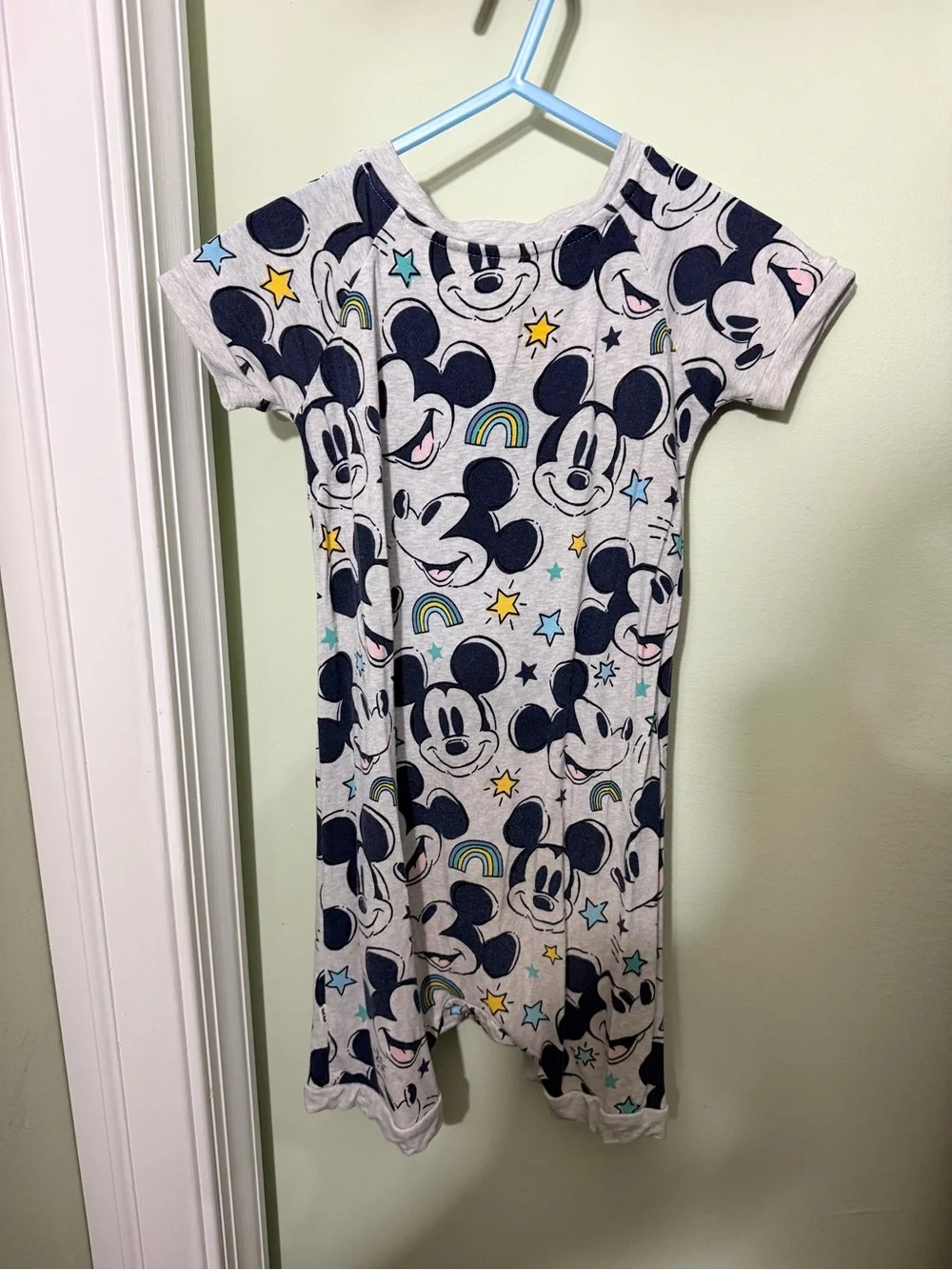 Little Sleepies Gray Mickey Forever Shorty Pajama Romper